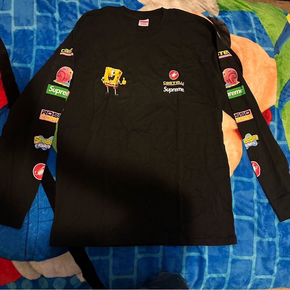 Supreme Black SpongeBob Long Sleeve